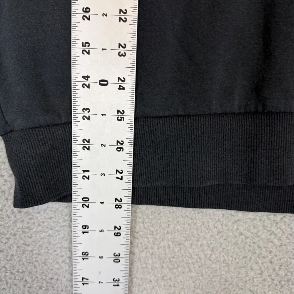 Travis Mathew Mens Black Quarter Zip Pullover Fleece Sweatshirt Golf Jacket L